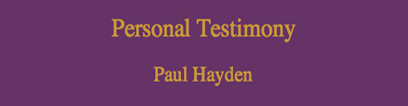 Personal Testimony